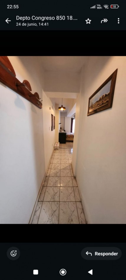 B° Sur - Congreso al 800 Monoambiente c/ Balcon ideal inversor!!!